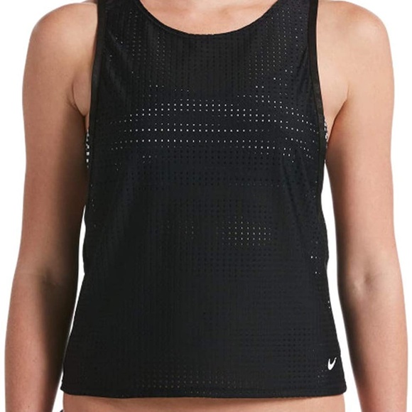 NWT Nike Sport Mesh Convertible Layered Tankini Swim Top - Picture 2 of 2